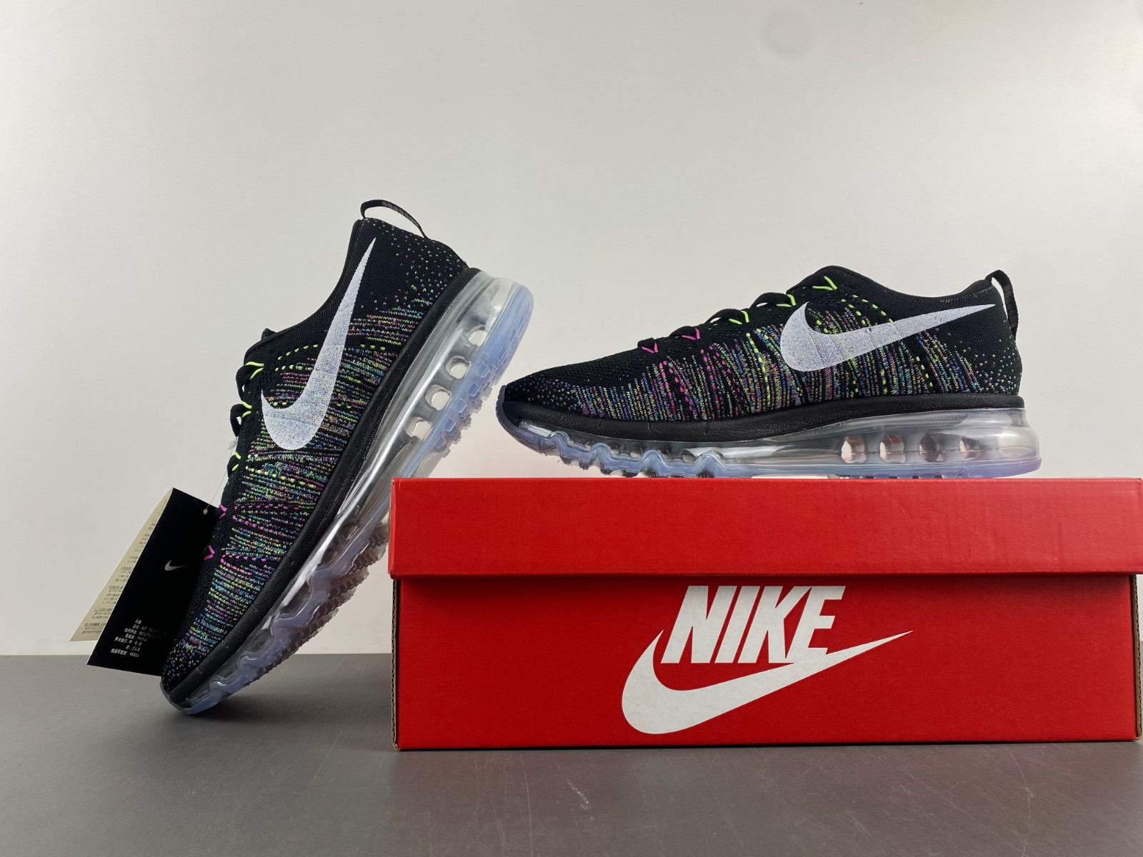 Nike Flyknit Air Max Black Multi-Color Men