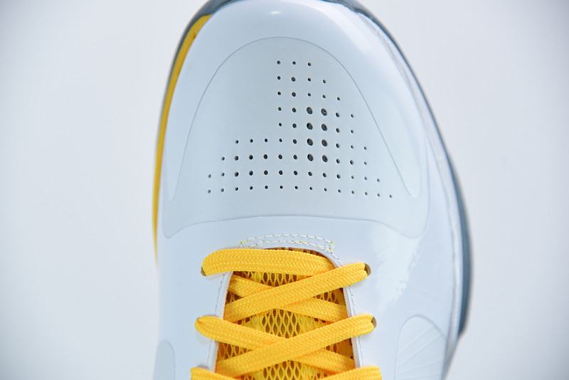 nike zoom kobe 5 white black yellow 386430-104