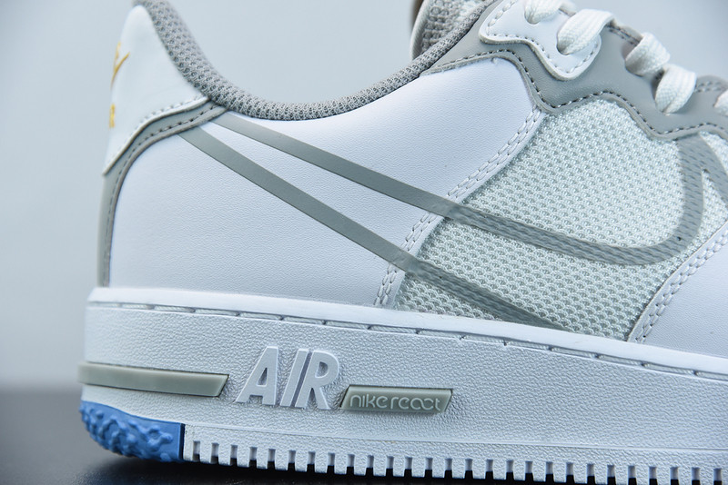 nike air force 1 react light smoke grey ct1020-100