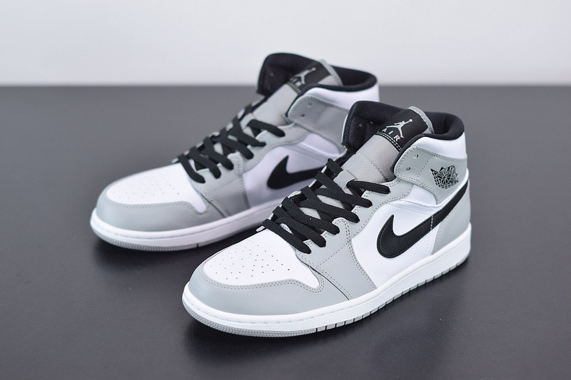 air jordan 1 mid "light smoke grey" 554724-092
