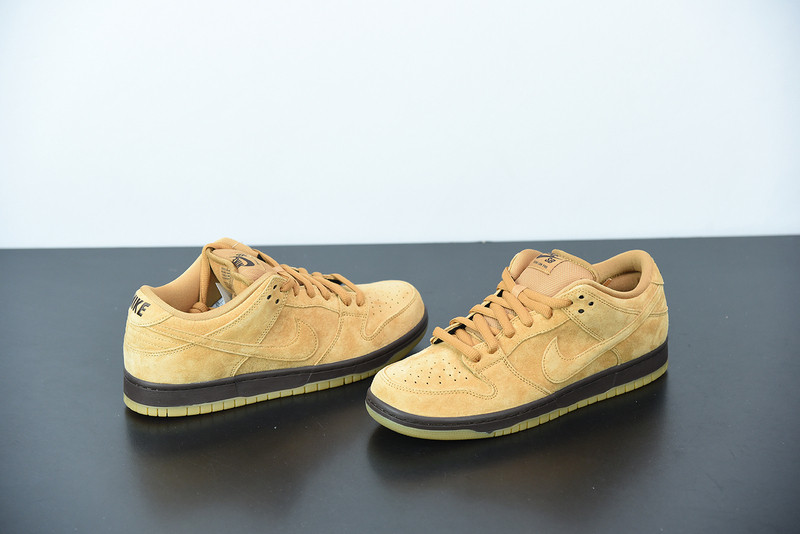 nike sb dunk low “wheat mocha” bq6817-204