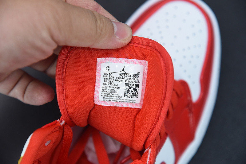 air jordan 1 mid red patent dc7294-600