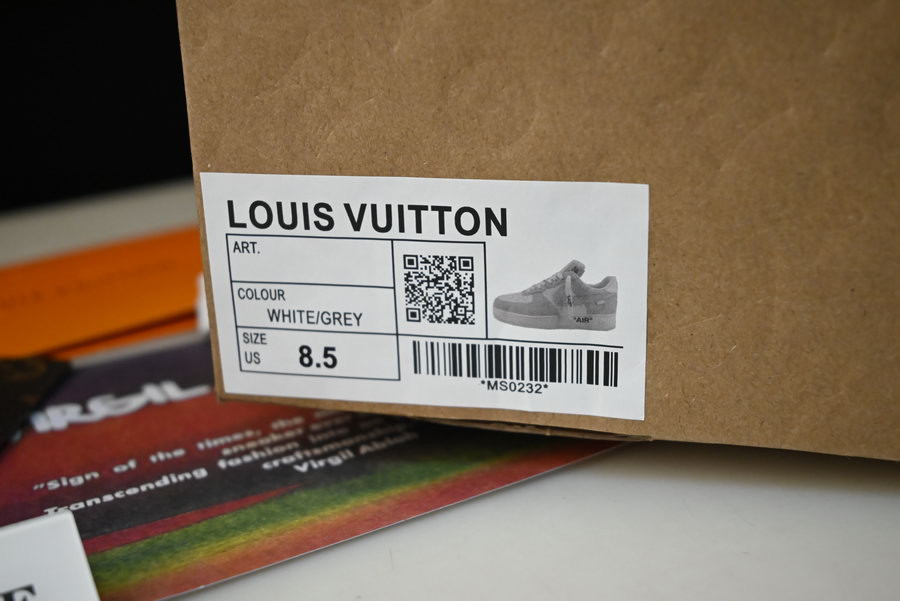 2022 lvt x nike air force 1 07 low white grey ld4631-201