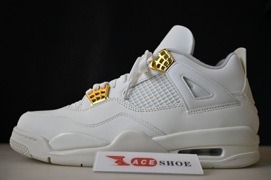 air jordan 4 sail metallic gold black aq9129-170