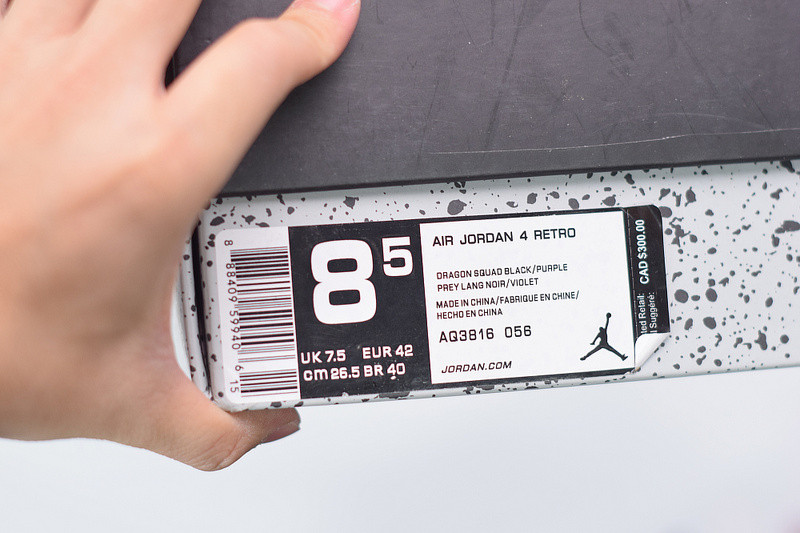 air jordan 4 retro nrg "raptor" aq3816-065