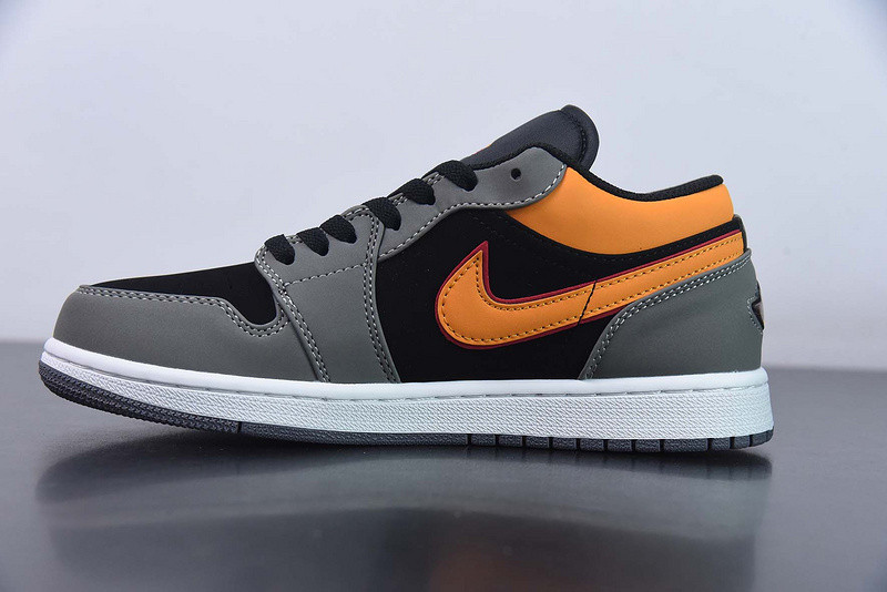 air jordan 1 low light graphite vivid orange fn7308-008