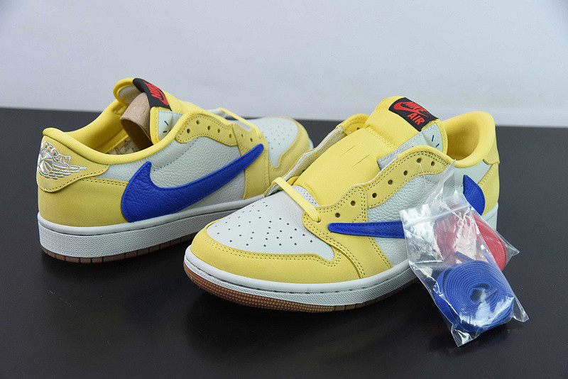 travis scott x air jordan 1 low og “canary” dz4137-700