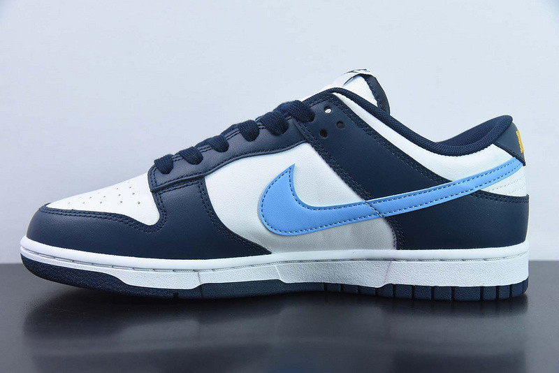 nike dunk low white navy university blue fn7800-400