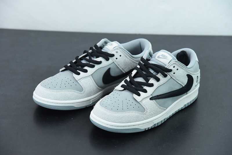 travis scott x nike dunk low sp white grey black cu1726-900