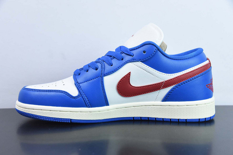 air jordan 1 low sport blue gym red (women