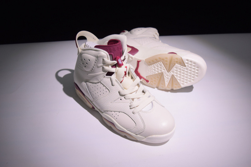 air jordan 6 retro "maroon" 384664-116