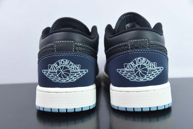 air jordan 1 low navy black snakeskin fj5478-010