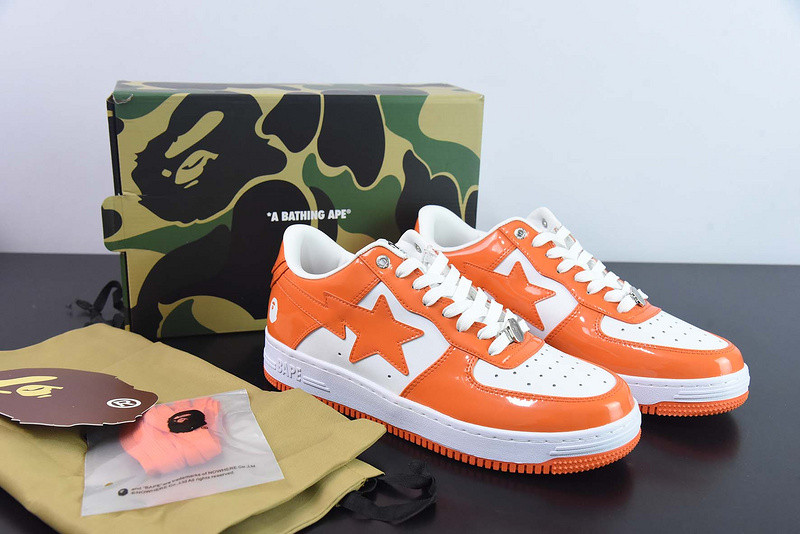 a bathing ape bape sk8 sta orange
