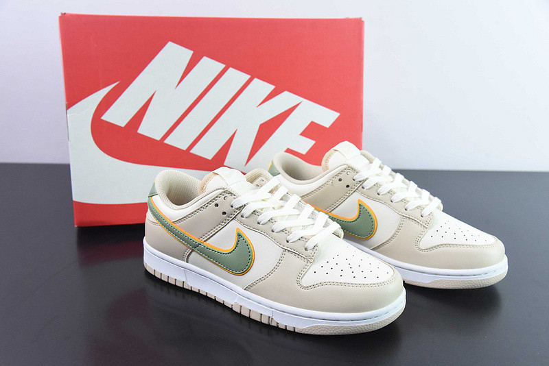 nike dunk low "pale ivory/oil green" fq6869-131