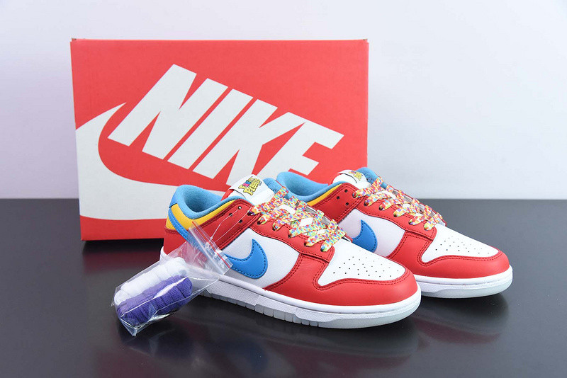lebron james x nike dunk low “fruity pebbles” dh8009-600