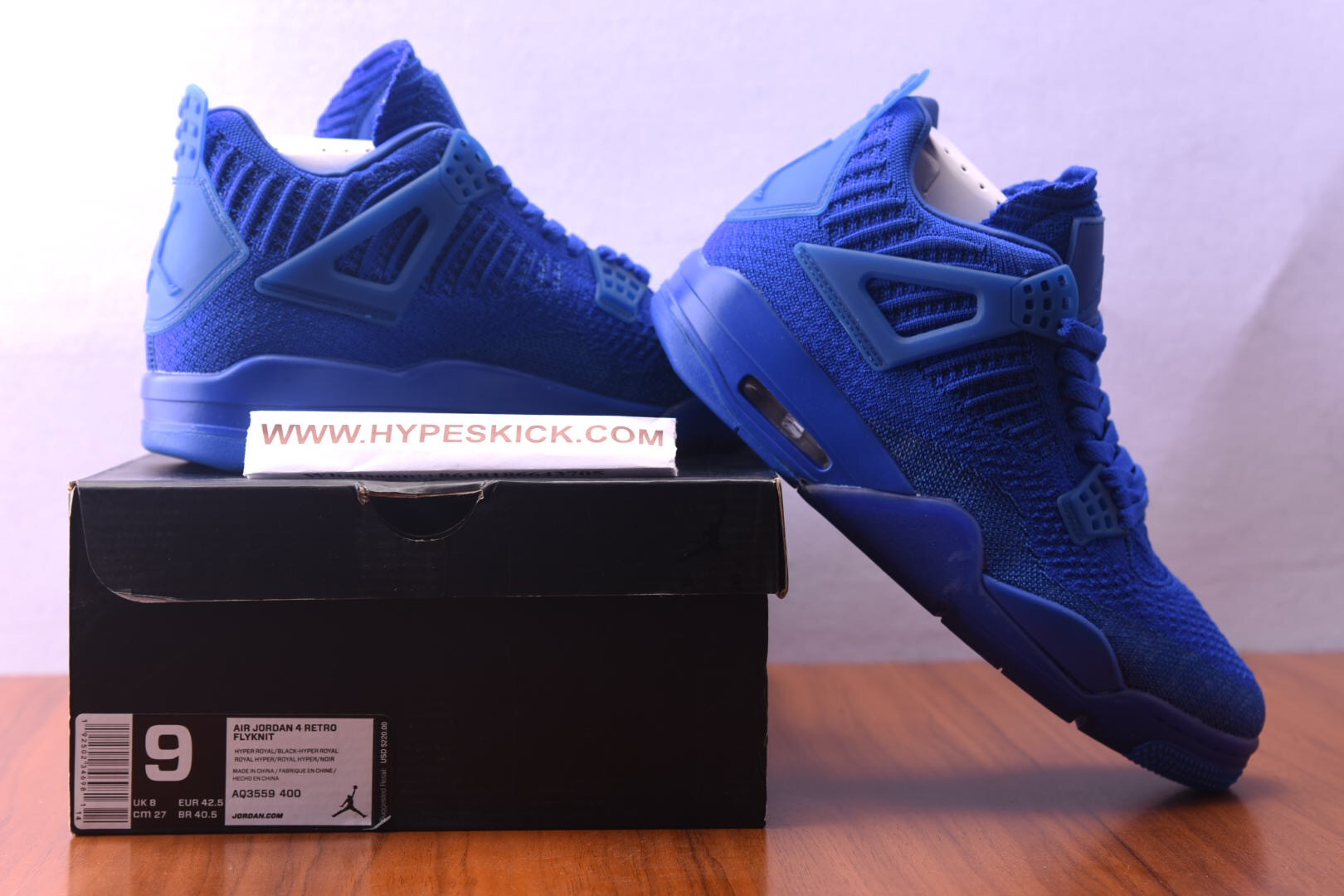 air jordan 4 flyknit hyper royal aq3559-400